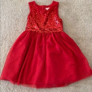 Girls fancy red dress